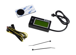 Тахометр универсальный со счетчиком моточасов, вольтметром с подсветкой и сменной батарейкой (THM421